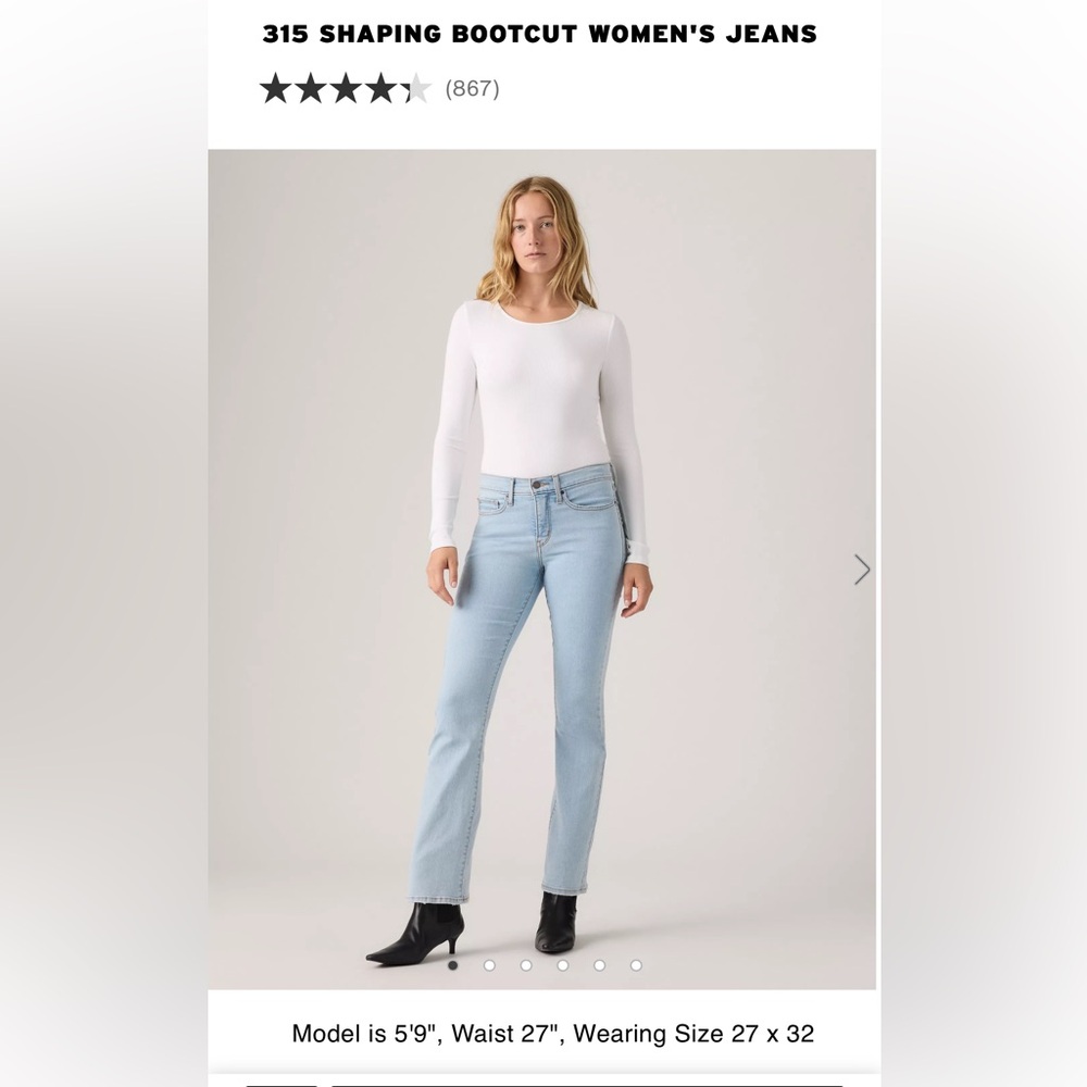 Levi’s 315 shaping bootcut jeans in medium stretch